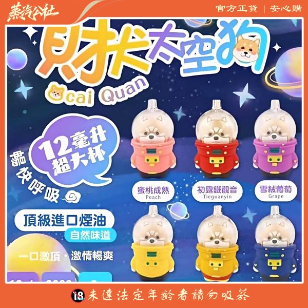 【財犬太空狗】8000口大容量 可充電 一次性電子煙