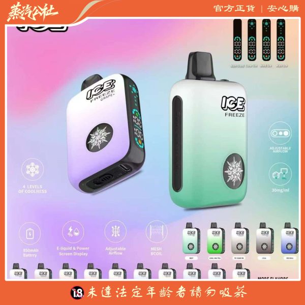 ICE FREEZE 10000 口 抛棄式一次性 四檔涼度調節 20ML煙油 台灣現貨
